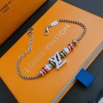 Louis Vuitton vintage silver bracelet couple's version 22cm20cm18cm changeable length