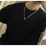 Louis Vuitton vintage silver necklace, couple's version, chain length 60 cm, changeable