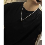 Louis Vuitton vintage silver necklace, couple's version, chain length 60 cm, changeable