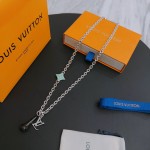 Louis Vuitton vintage silver necklace, couple's version, chain length 60 cm, changeable