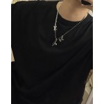 Louis Vuitton vintage silver necklace, couple's version, chain length 60 cm, changeable