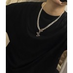 Louis Vuitton vintage silver necklace, couple's version, chain length 60 cm, changeable