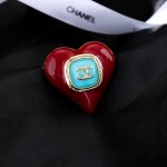 CHANEL🇫🇷Xiaoxiang's latest heart💗Lambskin earrings love💗double C brooch