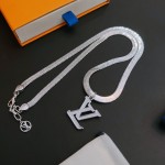 Louis Vuitton vintage silver necklace, couple's version, chain length 60 cm, changeable