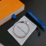 Louis Vuitton vintage silver bracelet couple's version 22cm20cm18cm changeable length