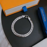 Louis Vuitton vintage silver bracelet couple's version 22cm20cm18cm changeable length