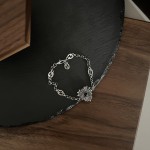 𝐆𝐮𝐜𝐜𝐢 925 Sterling Silver Interlocking Double G Black Shell Love Bracelet