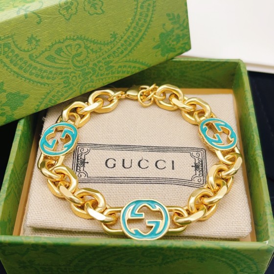 𝐆𝐮𝐜𝐜𝐢 Double G Epoxy Fashion Necklace Bracelet