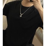 Louis Vuitton Rockabilly punk thai silver vintage silver necklace for couples with a 60cm chain length that can be changed