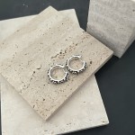 𝐆𝐮𝐜𝐜𝐢 925 Sterling Silver Interlocking Double G Flower Vintage Stud Earrings