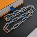 Louis Vuitton Rockabilly punk thai silver vintage silver necklace for couples with a 60cm chain length that can be changed