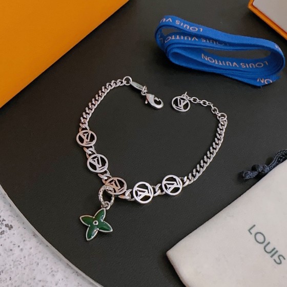 Louis Vuitton vintage silver bracelet couple's version 22cm20cm18cm changeable length