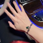 Louis Vuitton vintage silver bracelet couple's version 22cm20cm18cm changeable length