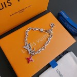 Louis Vuitton vintage silver bracelet couple's version 22cm20cm18cm changeable length
