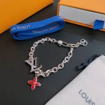 Louis Vuitton vintage silver bracelet couple's version 22cm20cm18cm changeable length