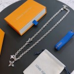 Louis Vuitton Rockabilly punk thai silver vintage silver necklace for couples with a 60cm chain length that can be changed
