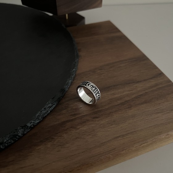 𝐆𝐮𝐜𝐜𝐢 925 Sterling Silver Double G Stripe Vintage Ring