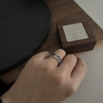 𝐆𝐮𝐜𝐜𝐢 925 Sterling Silver Double G Stripe Vintage Ring