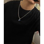 Louis Vuitton Rockabilly punk thai silver vintage silver necklace for couples with a 60cm chain length that can be changed