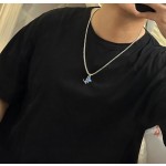Louis Vuitton Rockabilly punk thai silver vintage silver necklace for couples with a 60cm chain length that can be changed