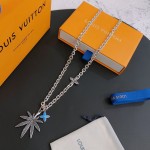 Louis Vuitton Rockabilly punk thai silver vintage silver necklace for couples with a 60cm chain length that can be changed