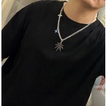 Louis Vuitton Rockabilly punk thai silver vintage silver necklace for couples with a 60cm chain length that can be changed