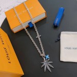 Louis Vuitton Rockabilly punk thai silver vintage silver necklace for couples with a 60cm chain length that can be changed
