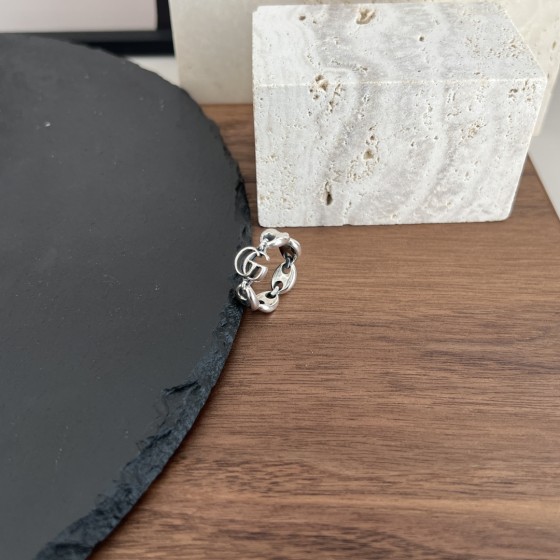 𝐆𝐮𝐜𝐜𝐢 925 sterling silver double G pig nose ring Size: 12# 14# 16# 18# 20# 22#