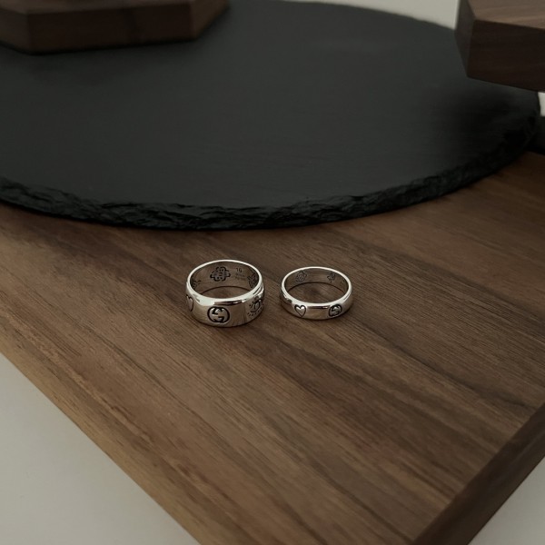 𝐆𝐮𝐜𝐜𝐢 925 Sterling Silver Blind For Love Ring