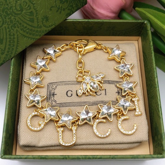 𝐆𝐮𝐜𝐜𝐢 Double G star bracelet