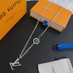Louis Vuitton Rockabilly punk thai silver vintage silver necklace for couples with a 60cm chain length that can be changed