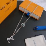 Louis Vuitton Rockabilly punk thai silver vintage silver necklace for couples with a 60cm chain length that can be changed