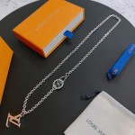 Louis Vuitton Rockabilly punk thai silver vintage silver necklace for couples with a 60cm chain length that can be changed