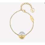 Louis Vuitton Early Spring Two-tone LV monogram bracelet in a circle