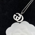 𝐆𝐮𝐜𝐜𝐢 Double G diamond-studded all-match necklace