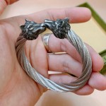 𝐆𝐮𝐜𝐜𝐢 Anger Forest series double G classic series retro silver bracelet