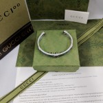 𝐆𝐮𝐜𝐜𝐢 Interlocking Light Sapphire Enamel Bracelet