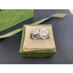 𝐆𝐮𝐜𝐜𝐢 Classic double G pattern couple ring