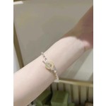 𝐆𝐮𝐜𝐜𝐢 Silver Bead Bracelet OT Buckle Sterling Silver Ladies Bracelet Couple Gift
