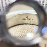 𝐆𝐮𝐜𝐜𝐢 Black Marble Wide Narrow Couple Matching Ring