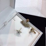 Dior CD letter JADIOR asymmetric stud earrings