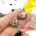 Dior Jadior Letter Heart Stud Earrings