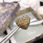 Dior Jadior Letter Heart Stud Earrings
