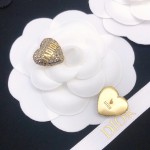 Dior Jadior Letter Heart Stud Earrings