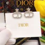 Dior Star CD Stud Earrings Silver