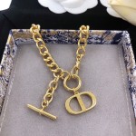 Dior CD Alphabet Drop Oil Black Vintage Bracelet