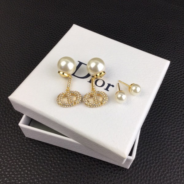 Dior stud earrings