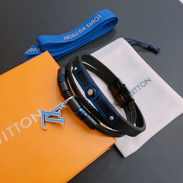 Louis Vuitton cowhide cord bracelet, same style as the couple