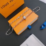 Louis Vuitton Rockabilly punk thai silver vintage silver necklace for couples with 60cm adjustable length