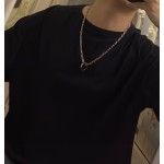 Louis Vuitton Rockabilly punk thai silver vintage silver necklace for couples with 60cm adjustable length